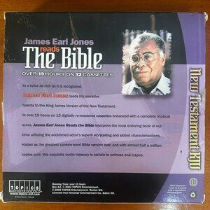 James Earl Jones Reads the Bible, New Test King James 12 Cassette Tape Deluxe Ed